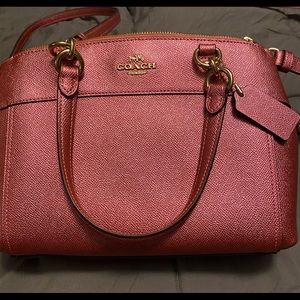 COACH mini Brooke metallic pink crossbody